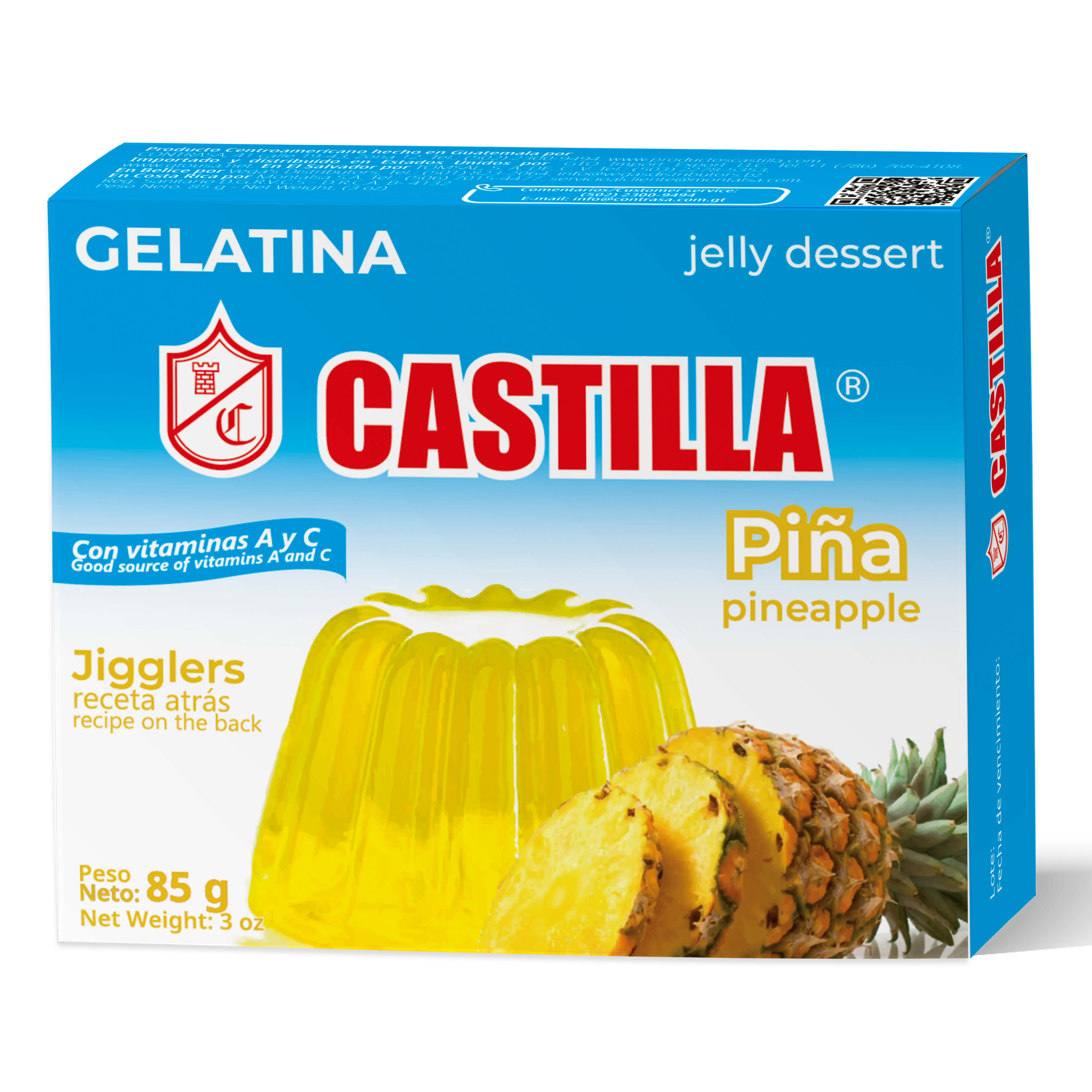 Gelatina Castilla Regular Piña 85g